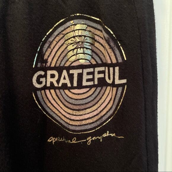 Spiritual Gangster Black Grateful Medallion Bliss Jogger X Small - Picture 4 of 7